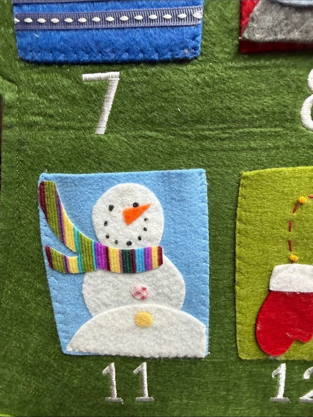 Pottery Barn Kids Festive Green Felt Christmas Tree Advent Calendar